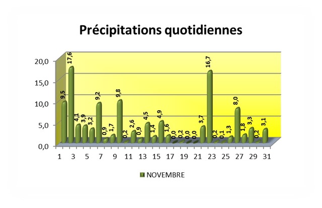 Précipitations quotidiennes