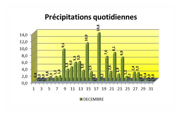 Précipitations quotidiennes