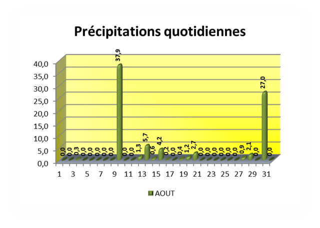 Précipitations quotidiennes