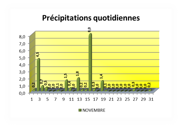 Précipitations quotidiennes