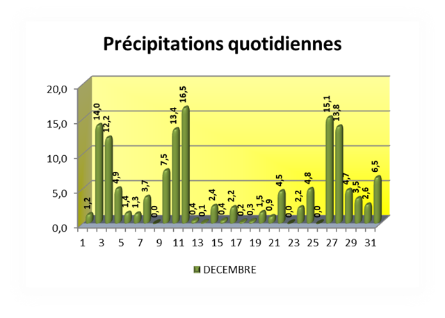 Précipitations quotidiennes