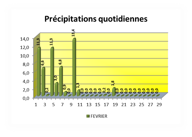 Précipitations quotidiennes