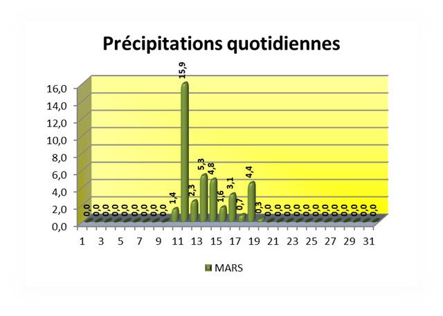 Précipitations quotidiennes