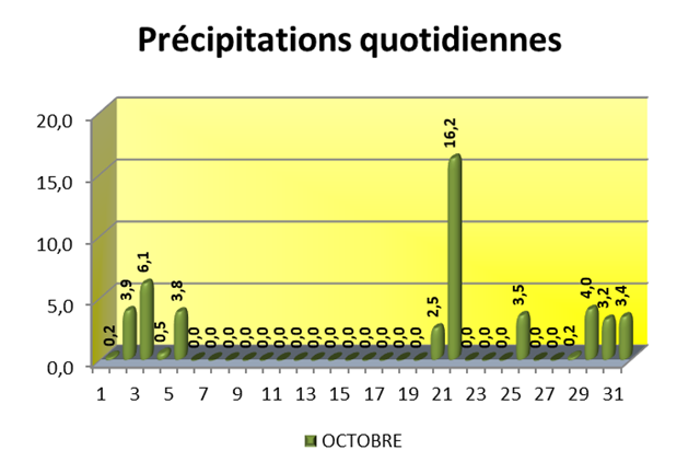 Précipitations quotidiennes