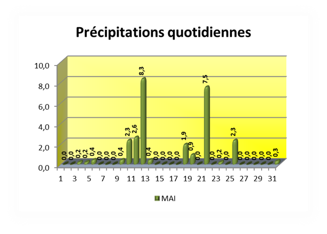 SEMOUSSAIS Précipitations quotidiennes